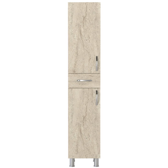 Hanah Home Mueble de Baño 2 Puertas 1 Cajón Selin Travertino Melamina 35x179x31.3cm